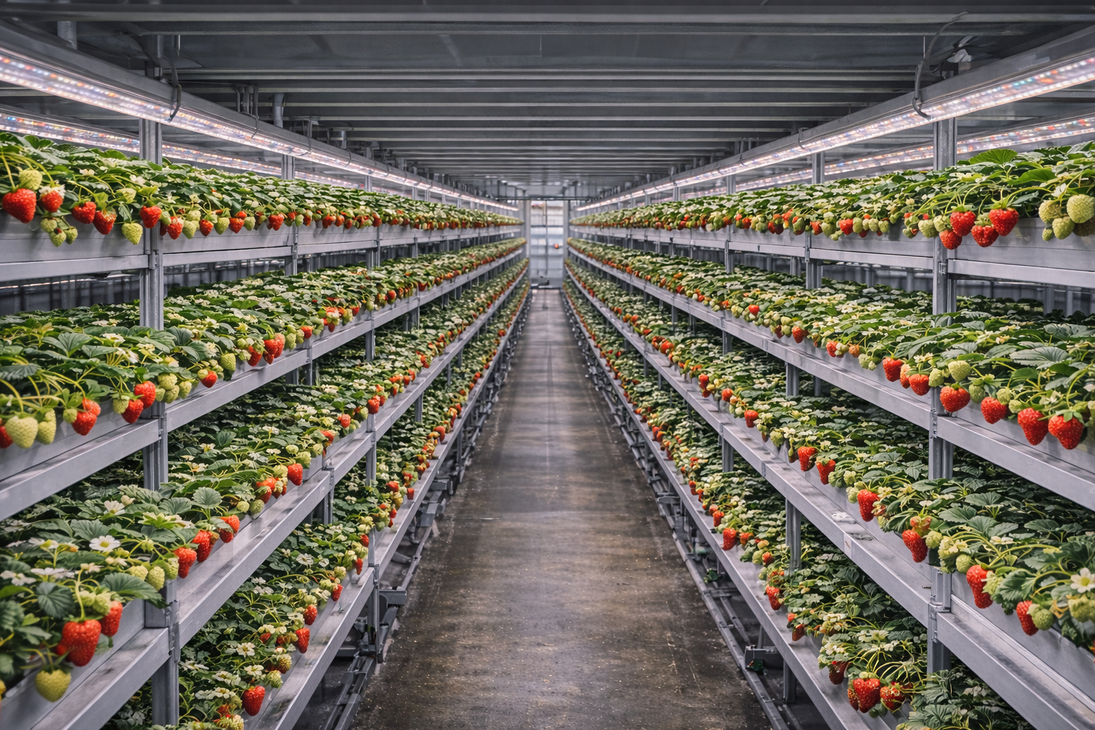 Indoor strawberry production system